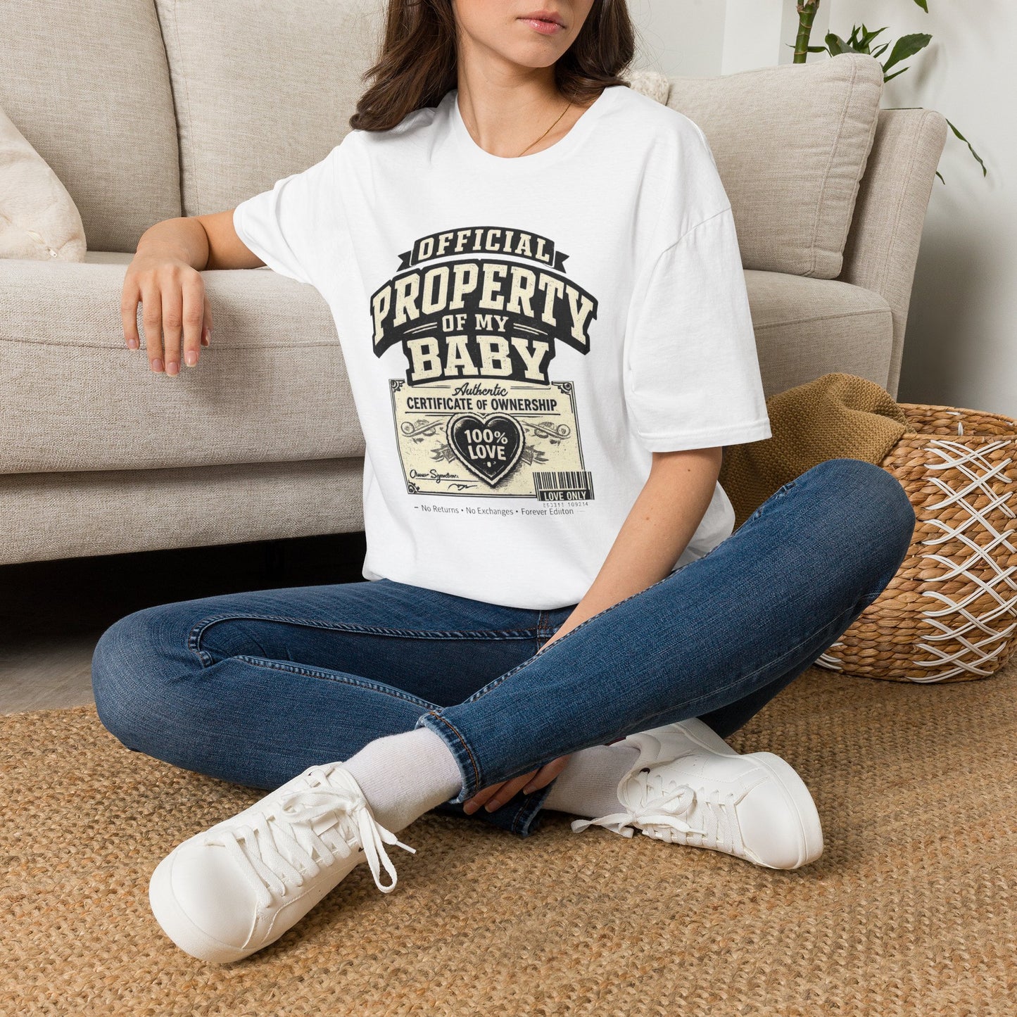 Official Property Of My Baby T-Shirt — Cute Newborn Parent Tee