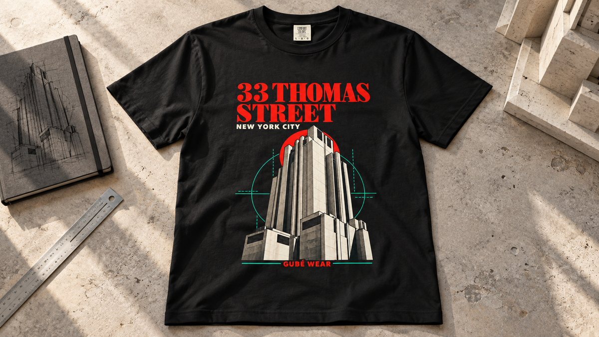 33 Thomas Street T-Shirt: A Gift for NYC Architecture Lovers