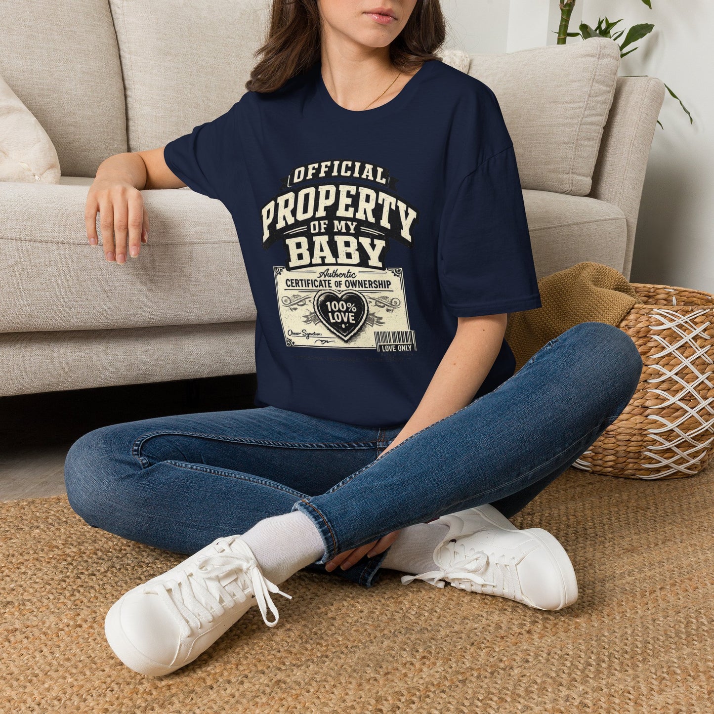 Official Property Of My Baby T-Shirt — Cute Newborn Parent Tee