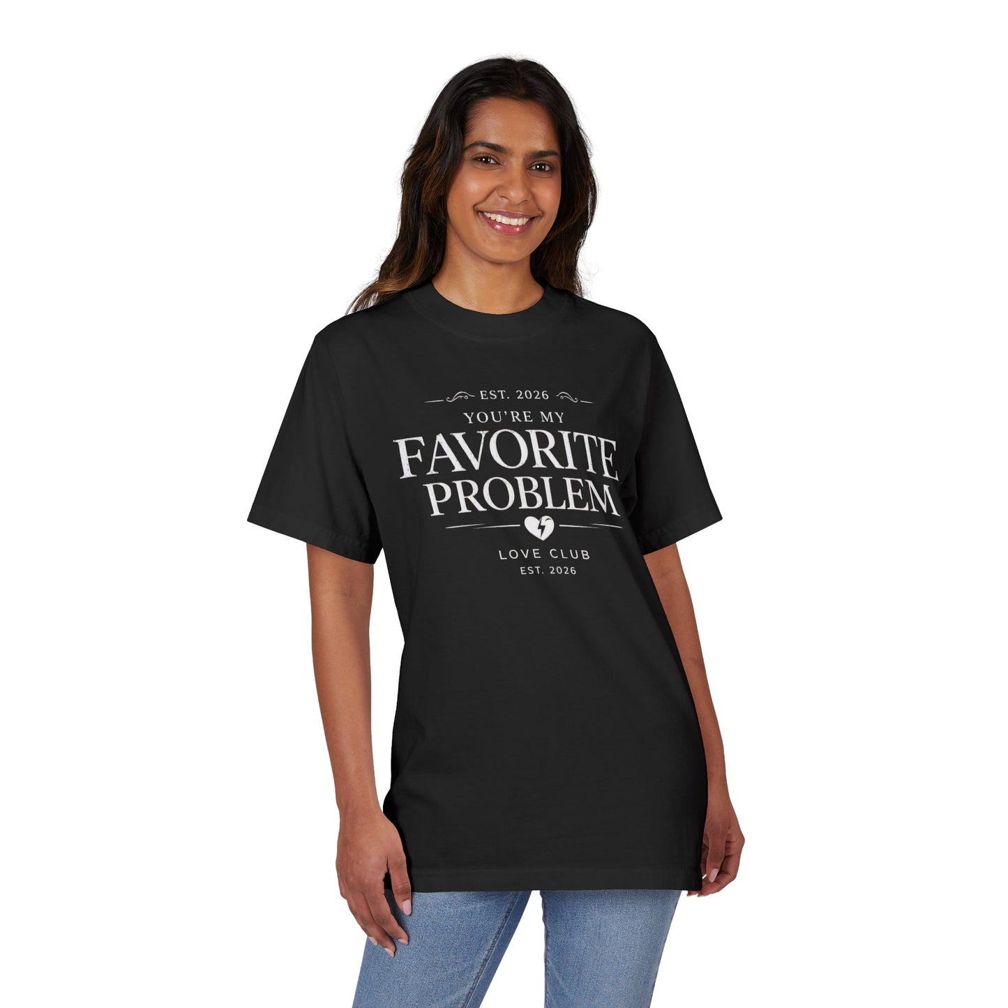 Favorite Problem T-Shirt — Minimal White Graphic Tee