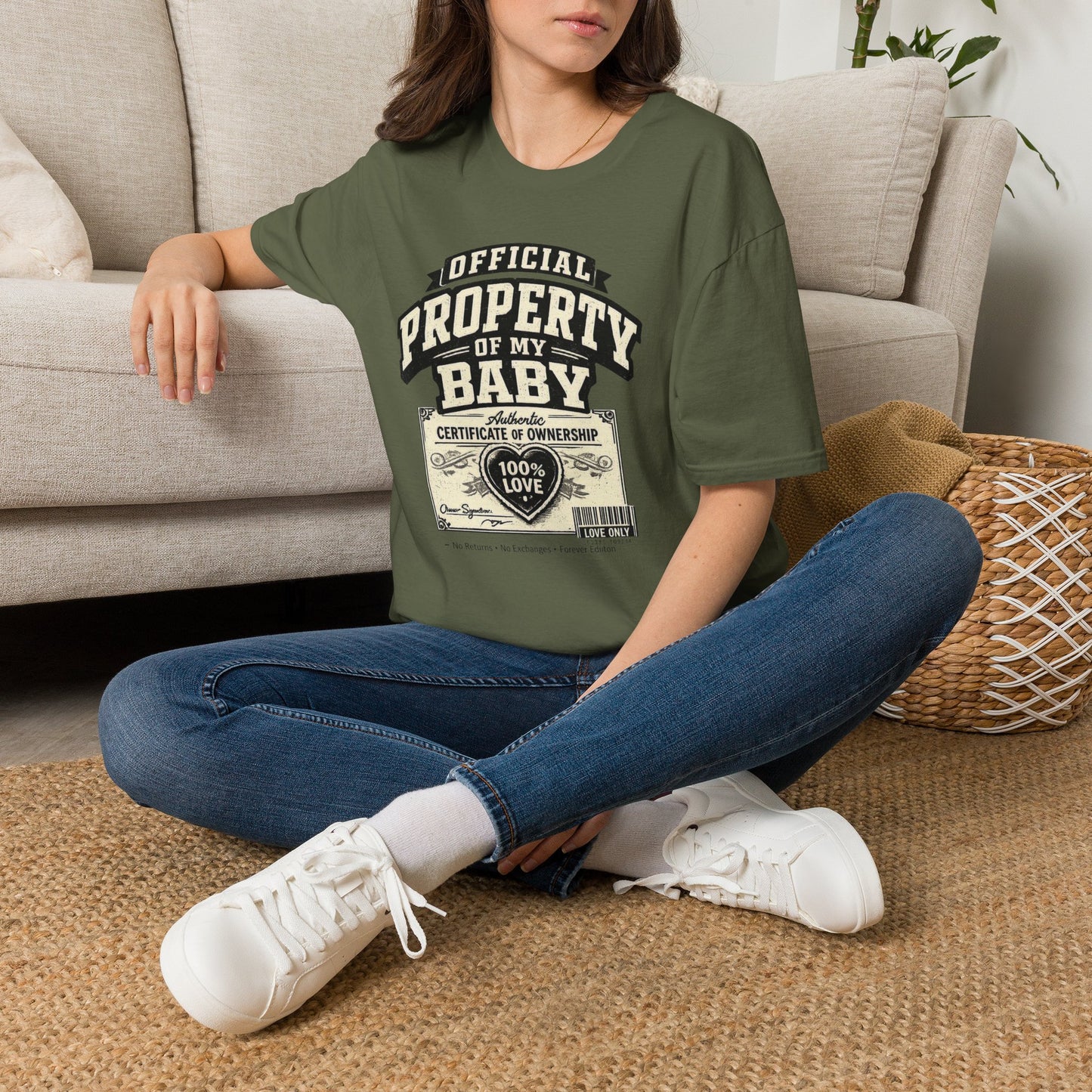 Official Property Of My Baby T-Shirt — Cute Newborn Parent Tee