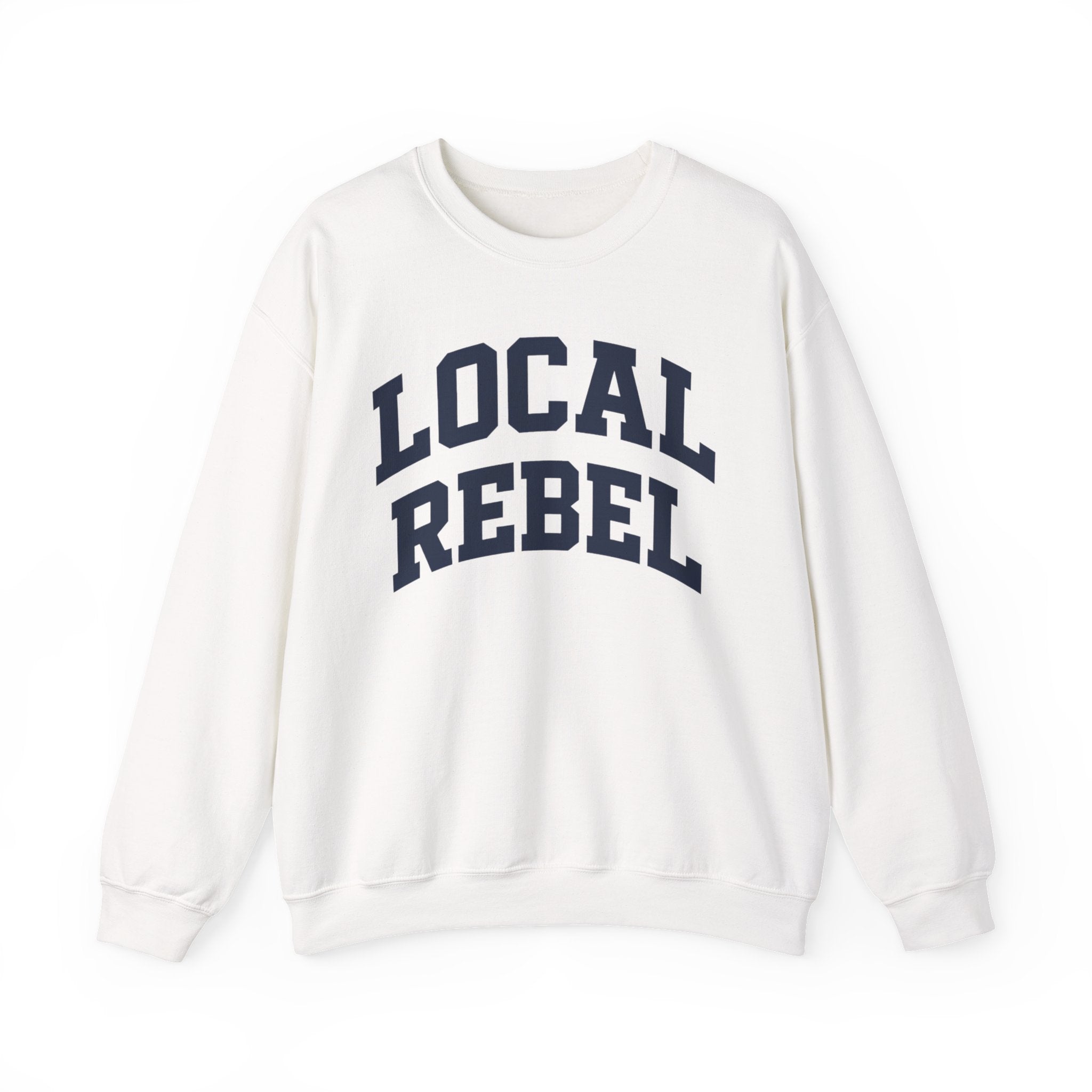 Local Rebel Crewneck Sweatshirt — Classic Varsity Graphic Pullover