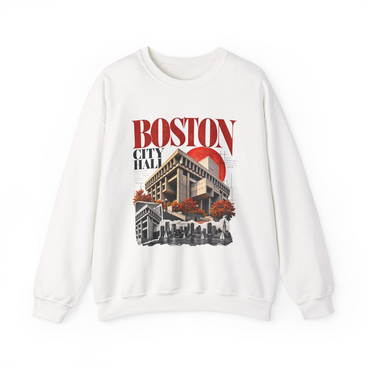 Boston City Hall Sweatshirt — Vintage Brutalist Architecture Crewneck