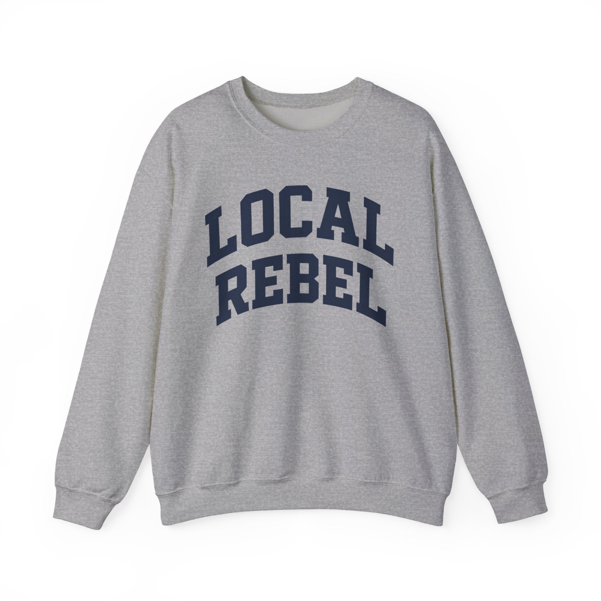 Local Rebel Crewneck Sweatshirt — Classic Varsity Graphic Pullover