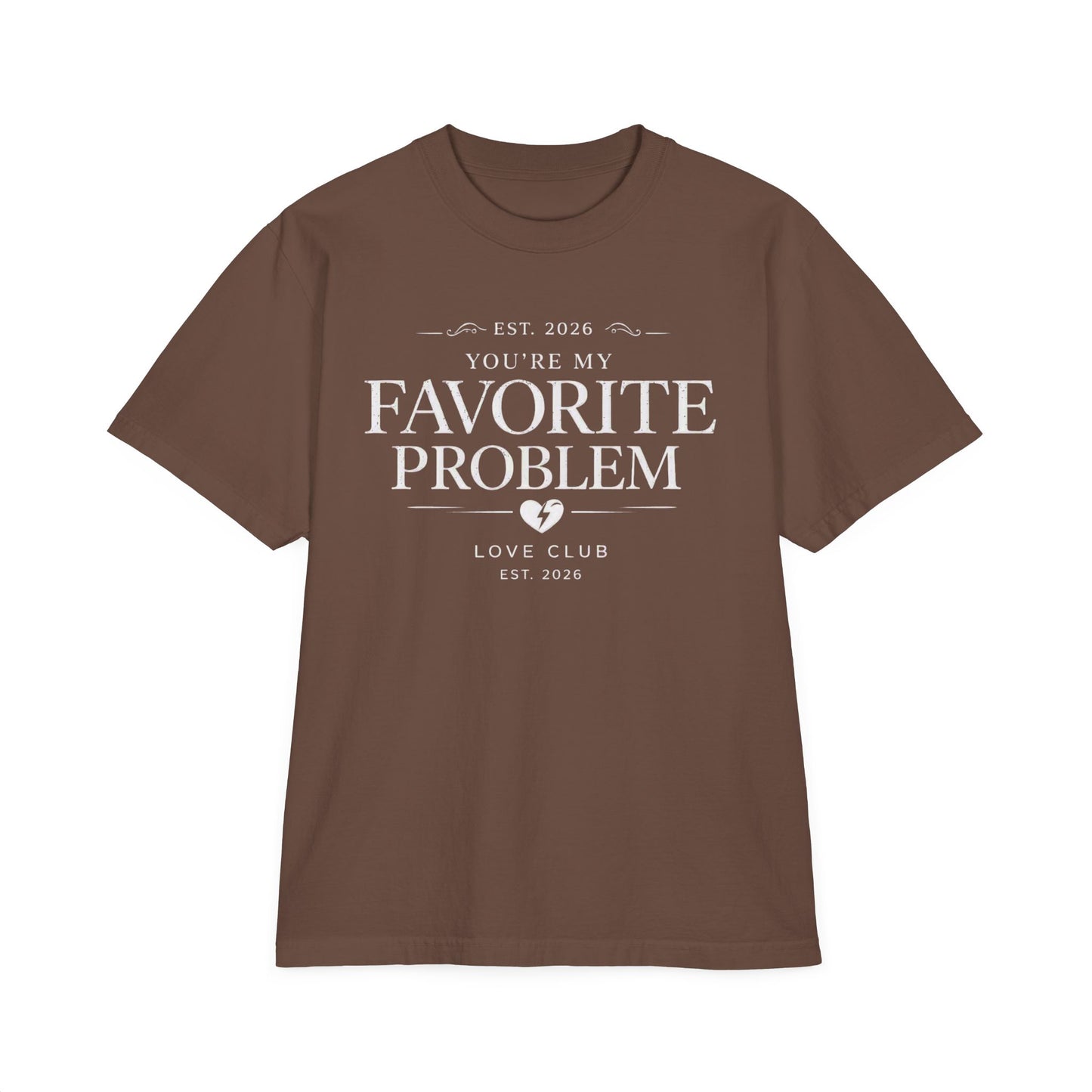 Favorite Problem T-Shirt — Minimal White Graphic Tee
