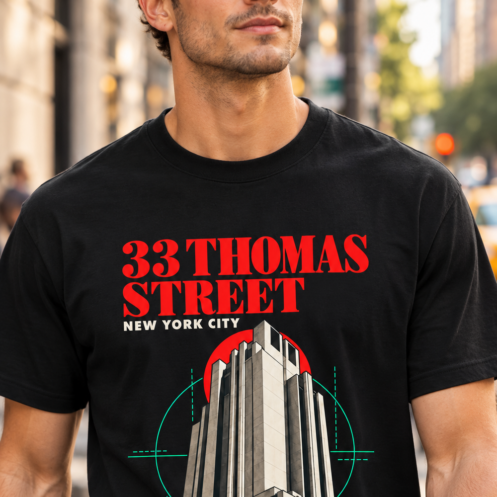 33 Thomas Street T-Shirt — NYC Brutalist Architecture Graphic Tee