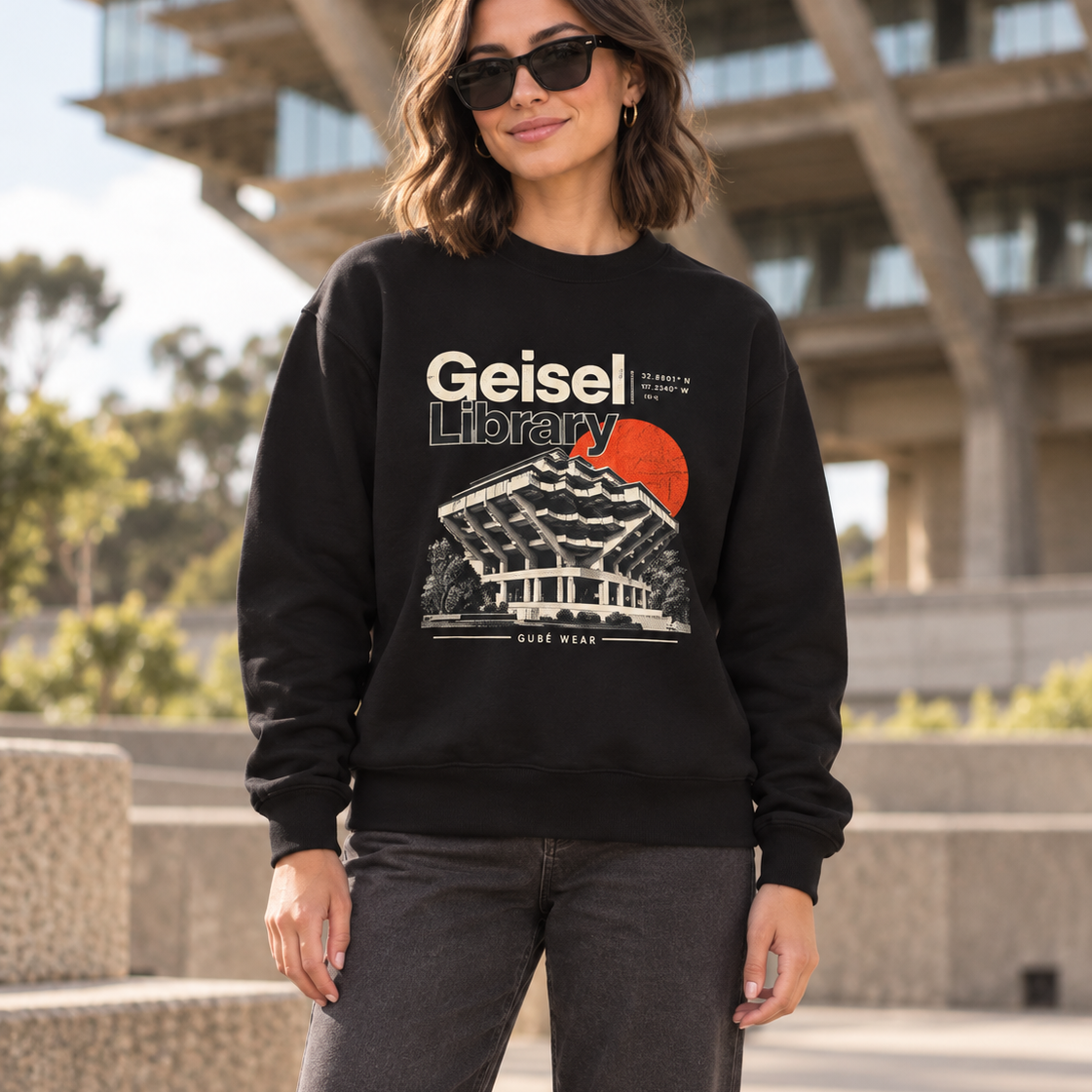 Geisel Library Sweatshirt — Brutalist Architecture Crewneck