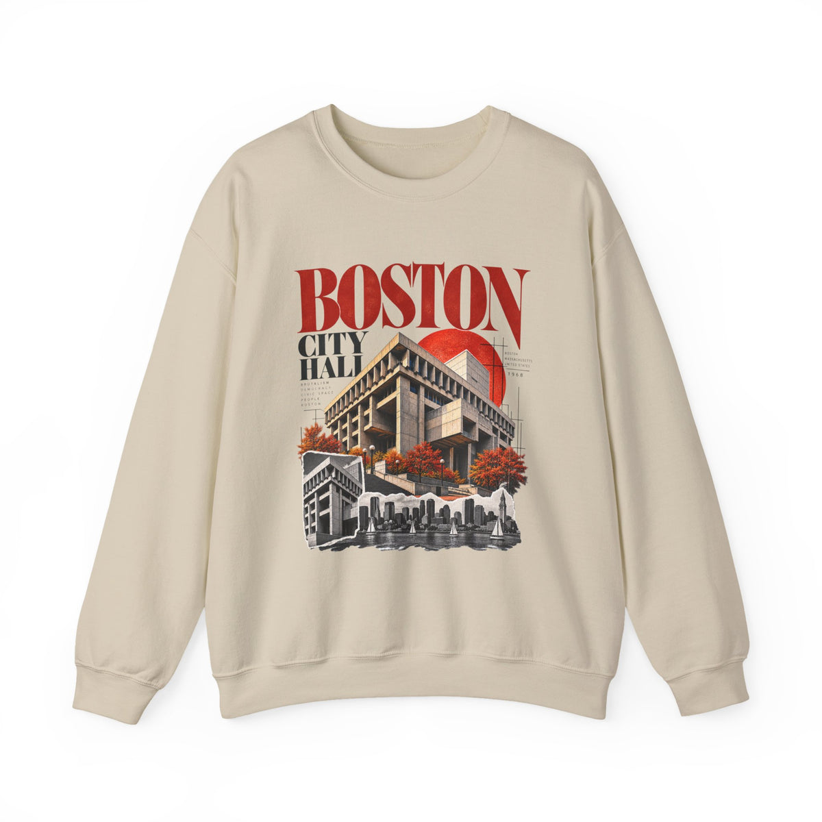 Boston City Hall Sweatshirt — Vintage Brutalist Architecture Crewneck