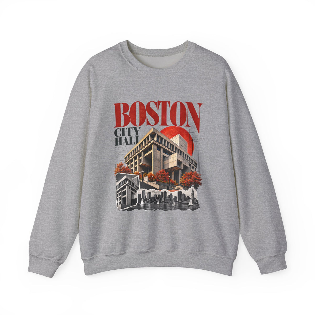 Boston City Hall Sweatshirt — Vintage Brutalist Architecture Crewneck