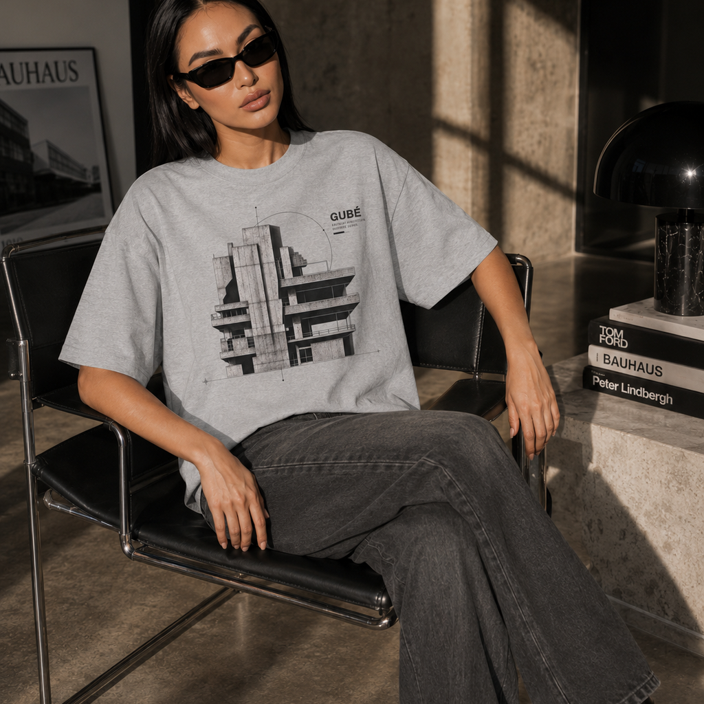 Brutalist Architecture T-Shirt + Concrete Building Graphic + Oversized Tee