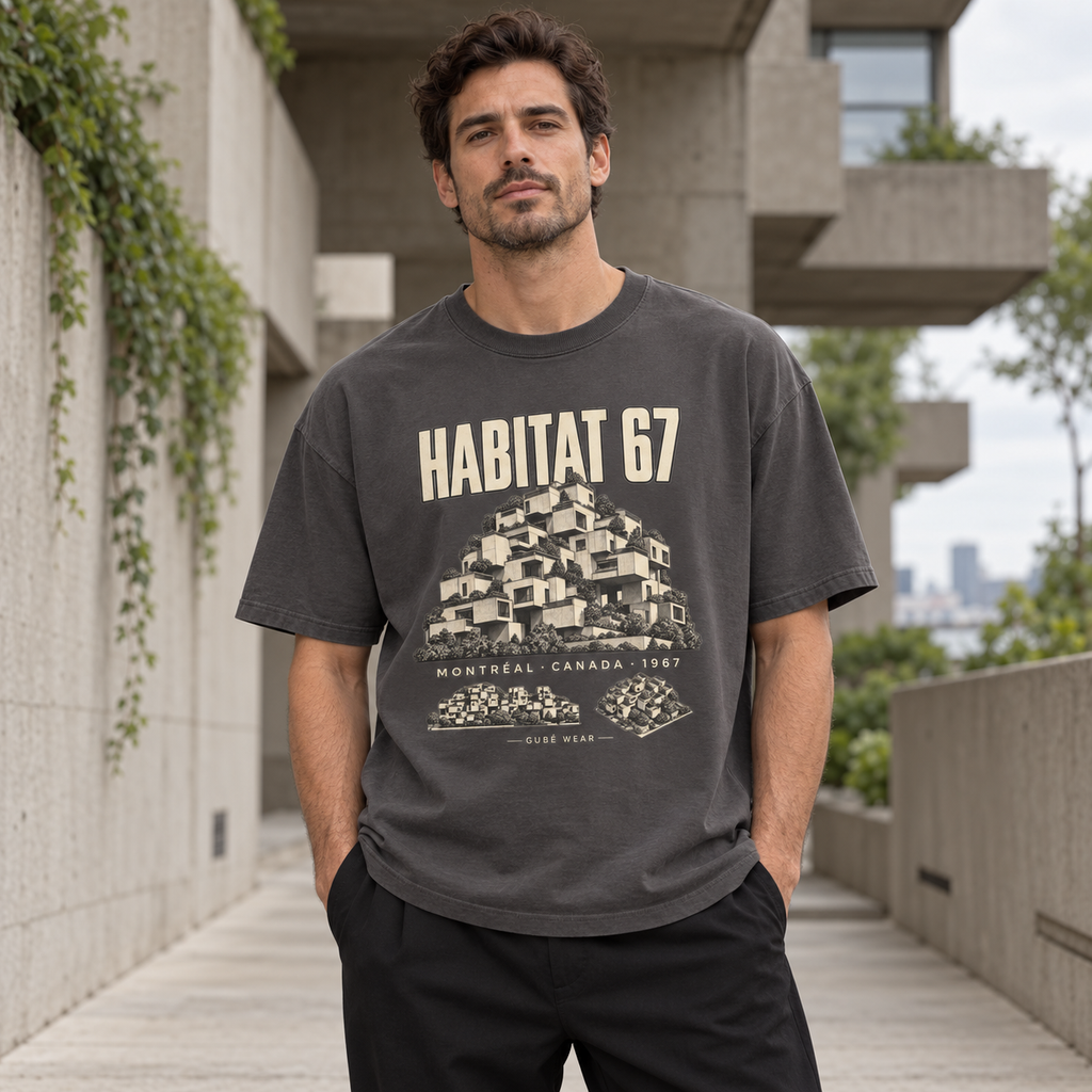 Habitat 67 T-Shirt — Vintage Montréal Architecture Oversized Tee