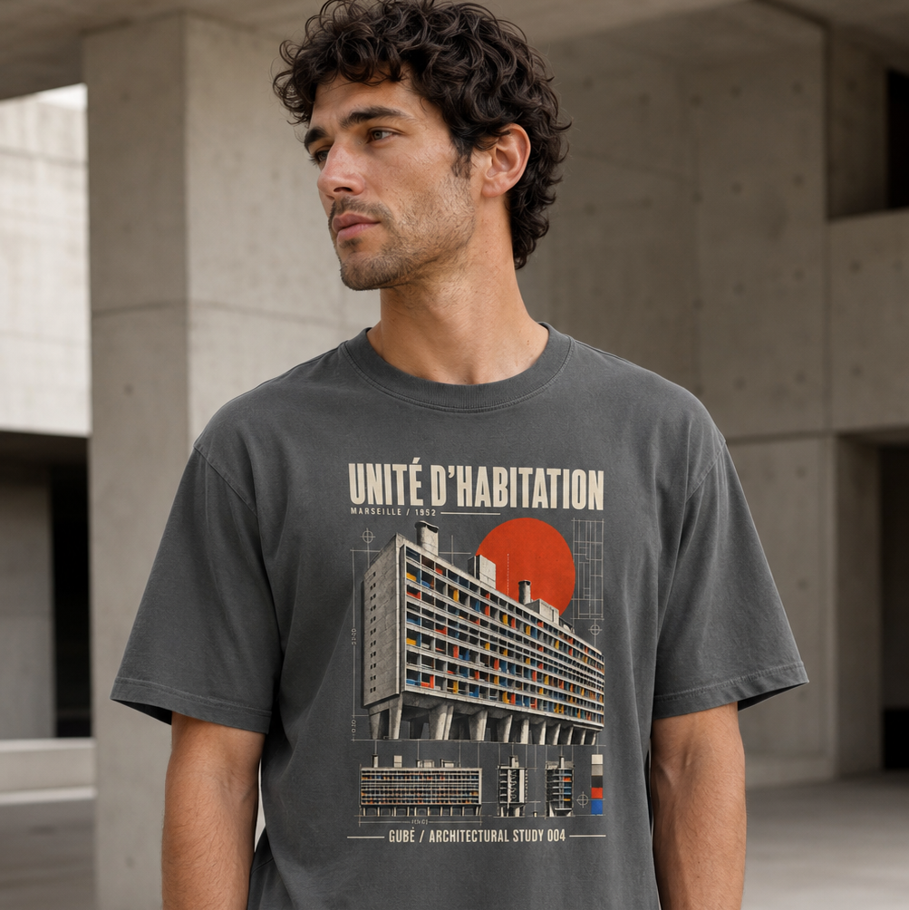 GUBÉ Unité d’Habitation T-Shirt — Marseille Brutalist Architecture Tee